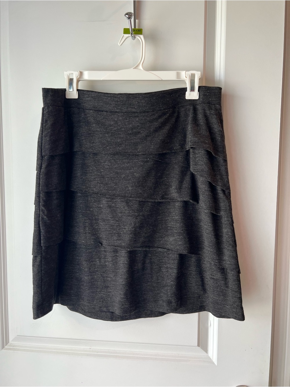 PrAna Breathe Layered Dark Gray Women's Skirt. Large